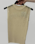 Top in Maglia con Dettaglio Gioiello