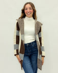 Cardigan morbido con cappuccio