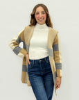 Cardigan morbido con cappuccio
