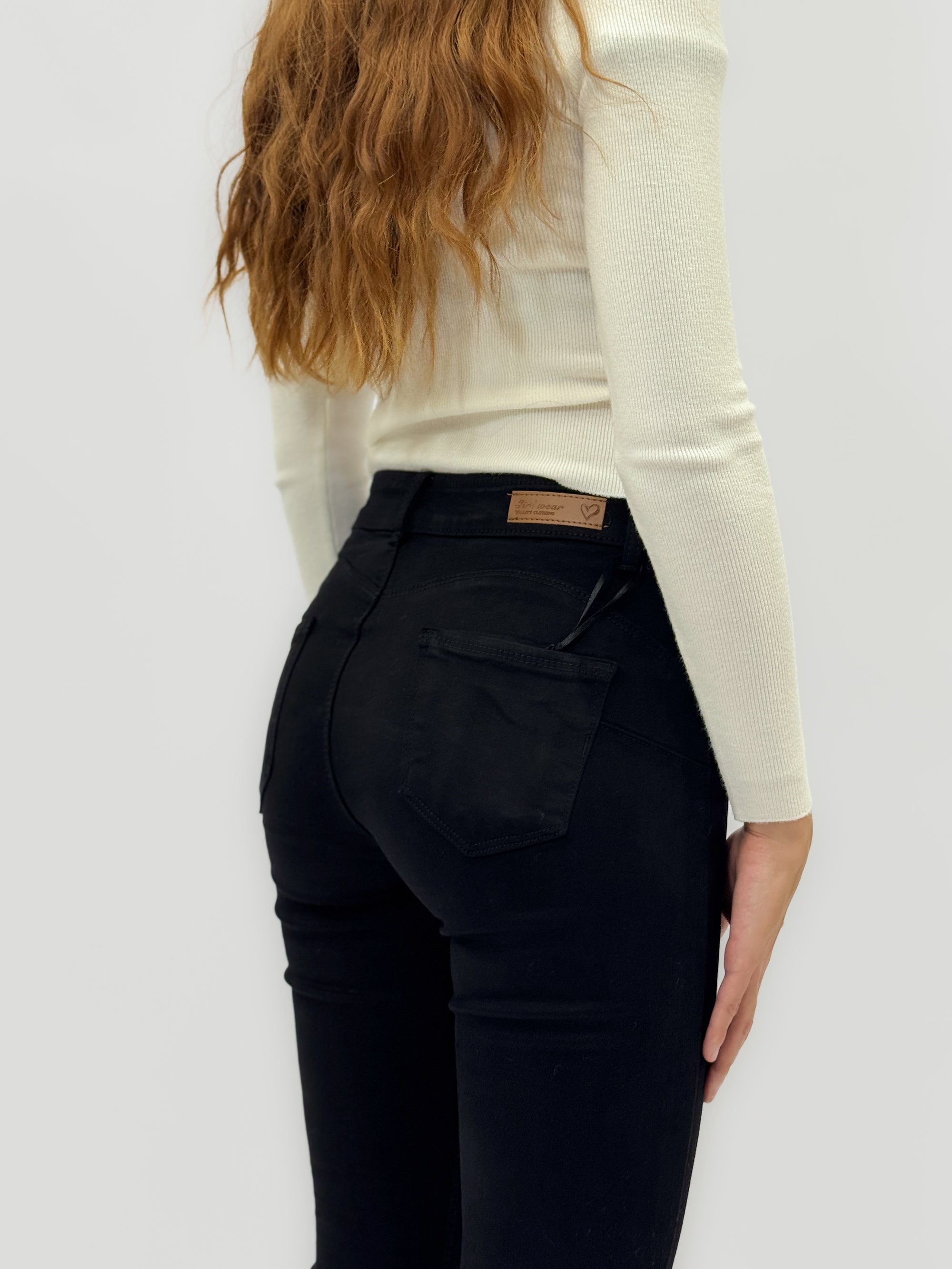 Pantaloni push-up in cotone elasticizzato