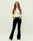 Pantaloni in cotone a zampa
