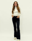 Pantaloni in cotone a zampa