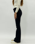 Pantaloni in cotone a zampa