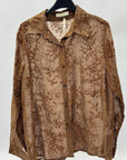 Camicia donna fantasia ramage con colletto ampio