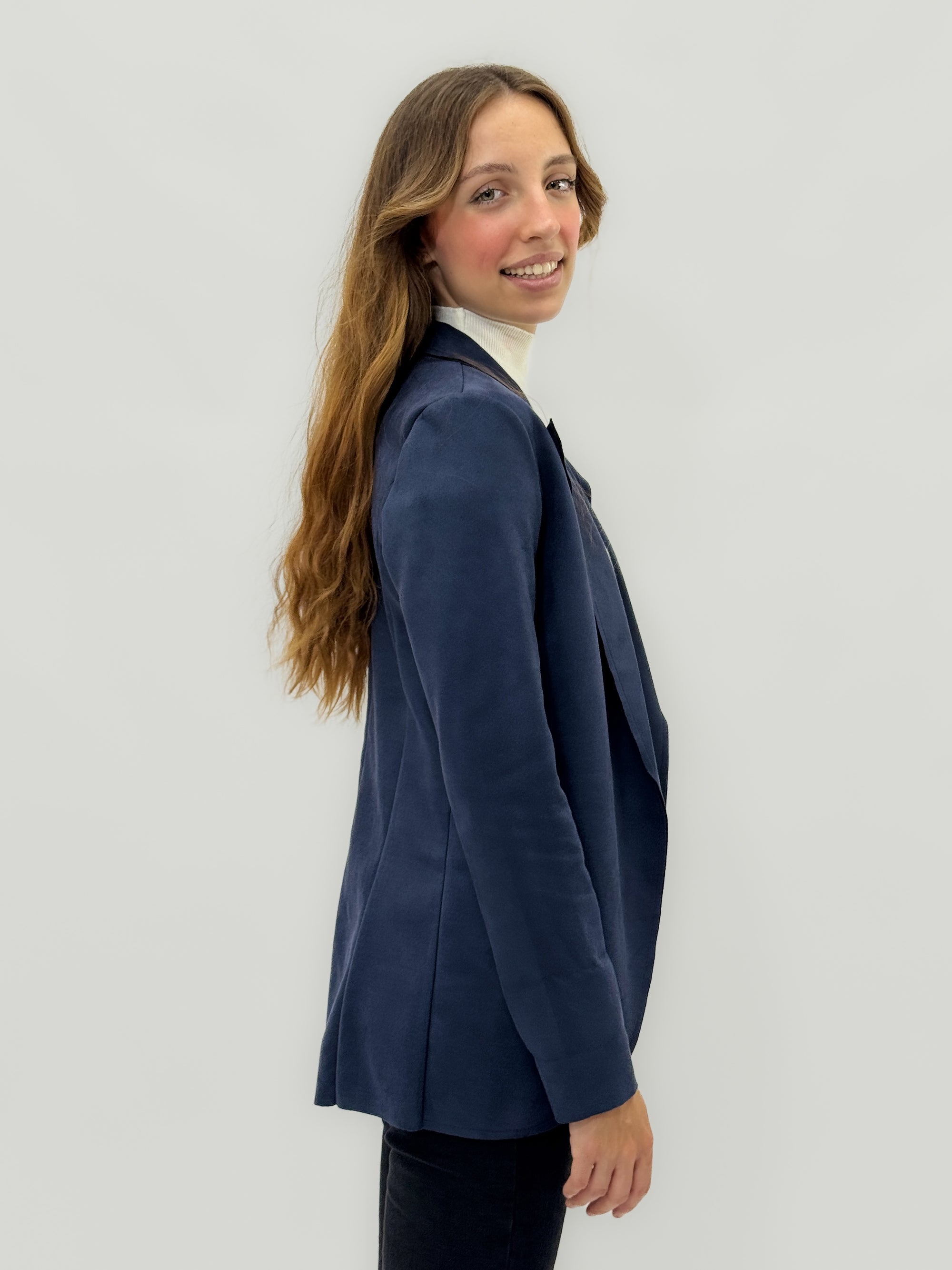 Blazer in tessuto scamosciato