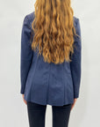 Blazer in tessuto scamosciato
