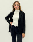 Blazer in tessuto scamosciato