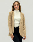 Blazer in tessuto scamosciato