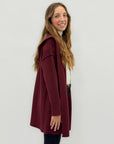 Cardigan lungo con cappuccio