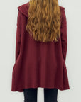 Cardigan lungo con cappuccio