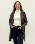 Cardigan lungo con cappuccio