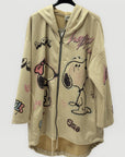 Felpa Zip con Cappuccio Stampa Iconica – Oversize e Super Trend