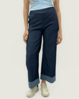 Pantalone Wide Leg Denim Leggero