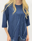 Maglia Over in Denim Leggero