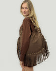 Borsa In Ecopelle Con Frange E Borchie – Stile Boho Chic