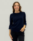 Maglione con maniche a campana e perle