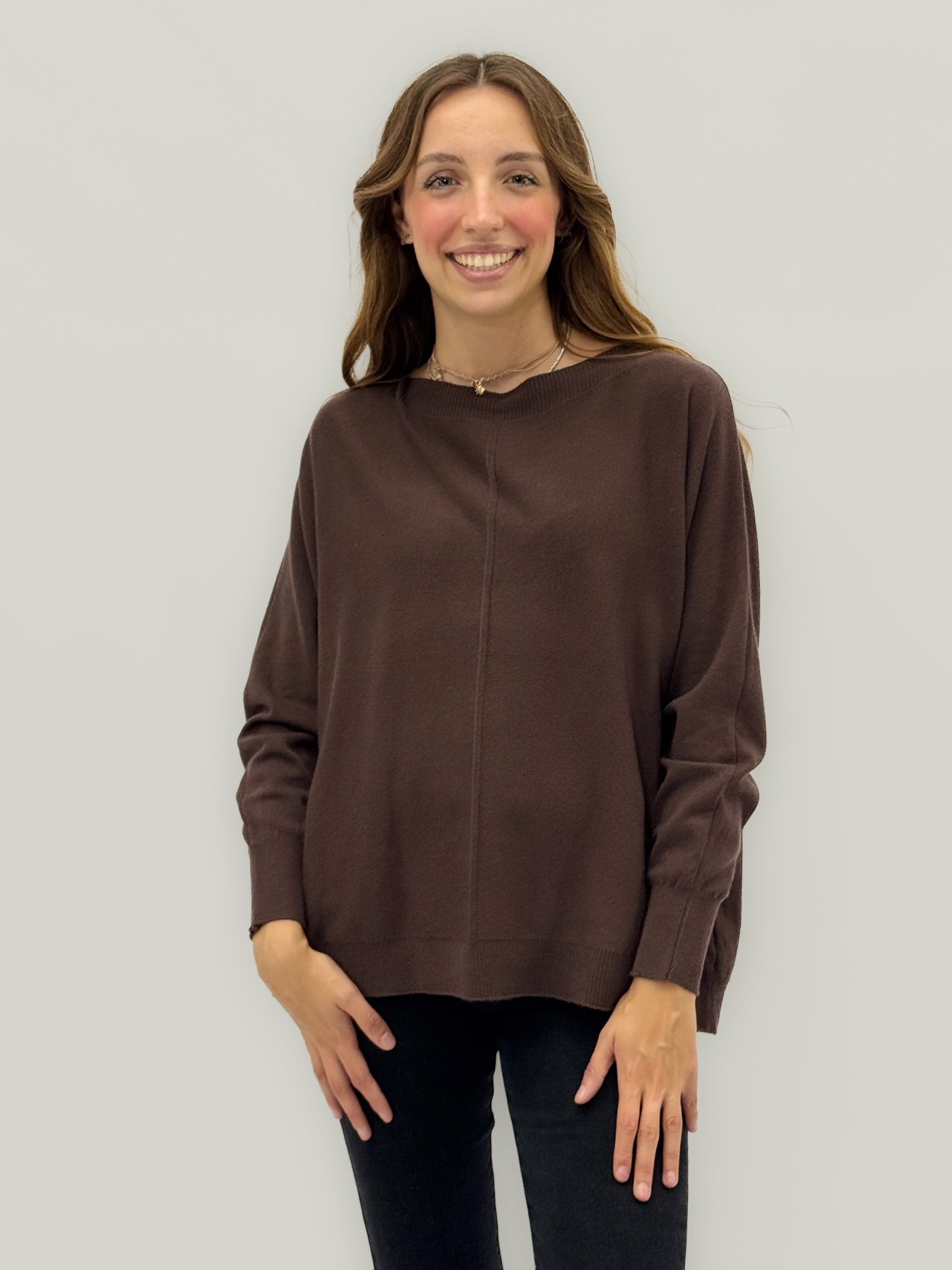 Maglia over tinta unita