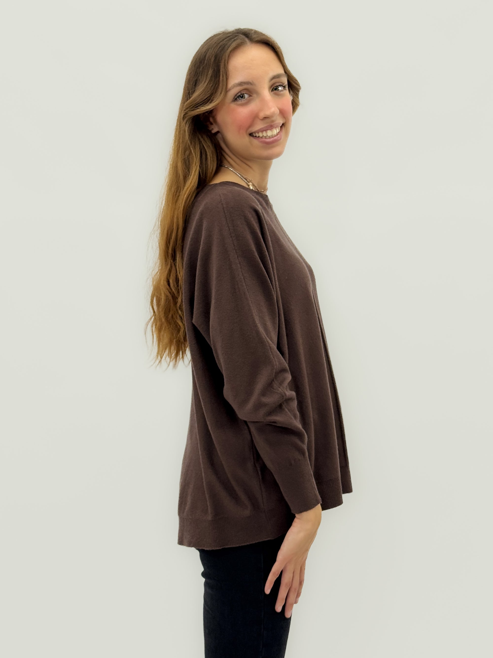 Maglia over tinta unita