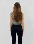 Maglia smanicata a righe