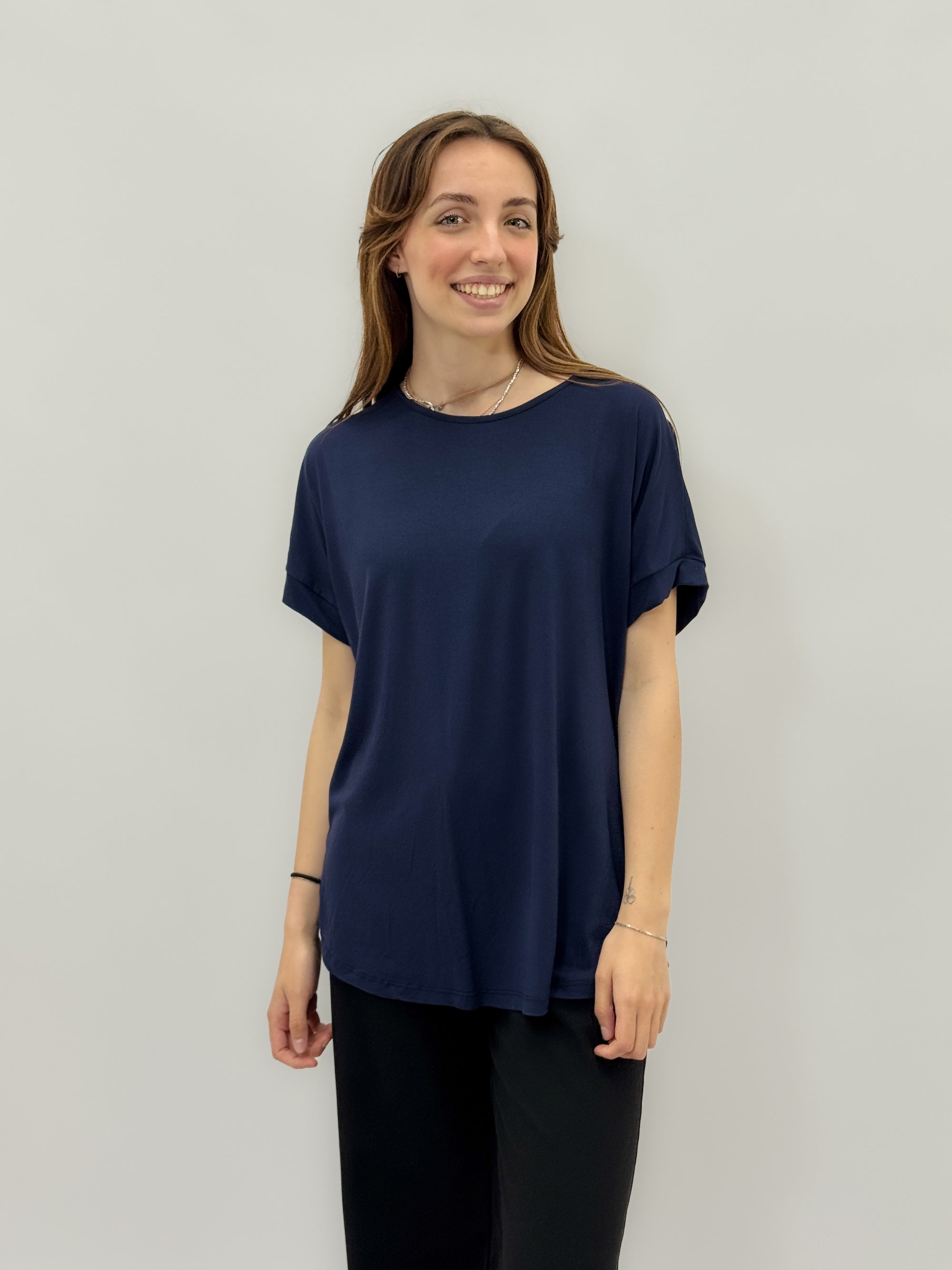 Maglia a tinta unita con fiocco dietro