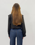 Camicia volant tinta unita