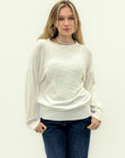 Maglione con cuore in peluche - Trendy e romantico