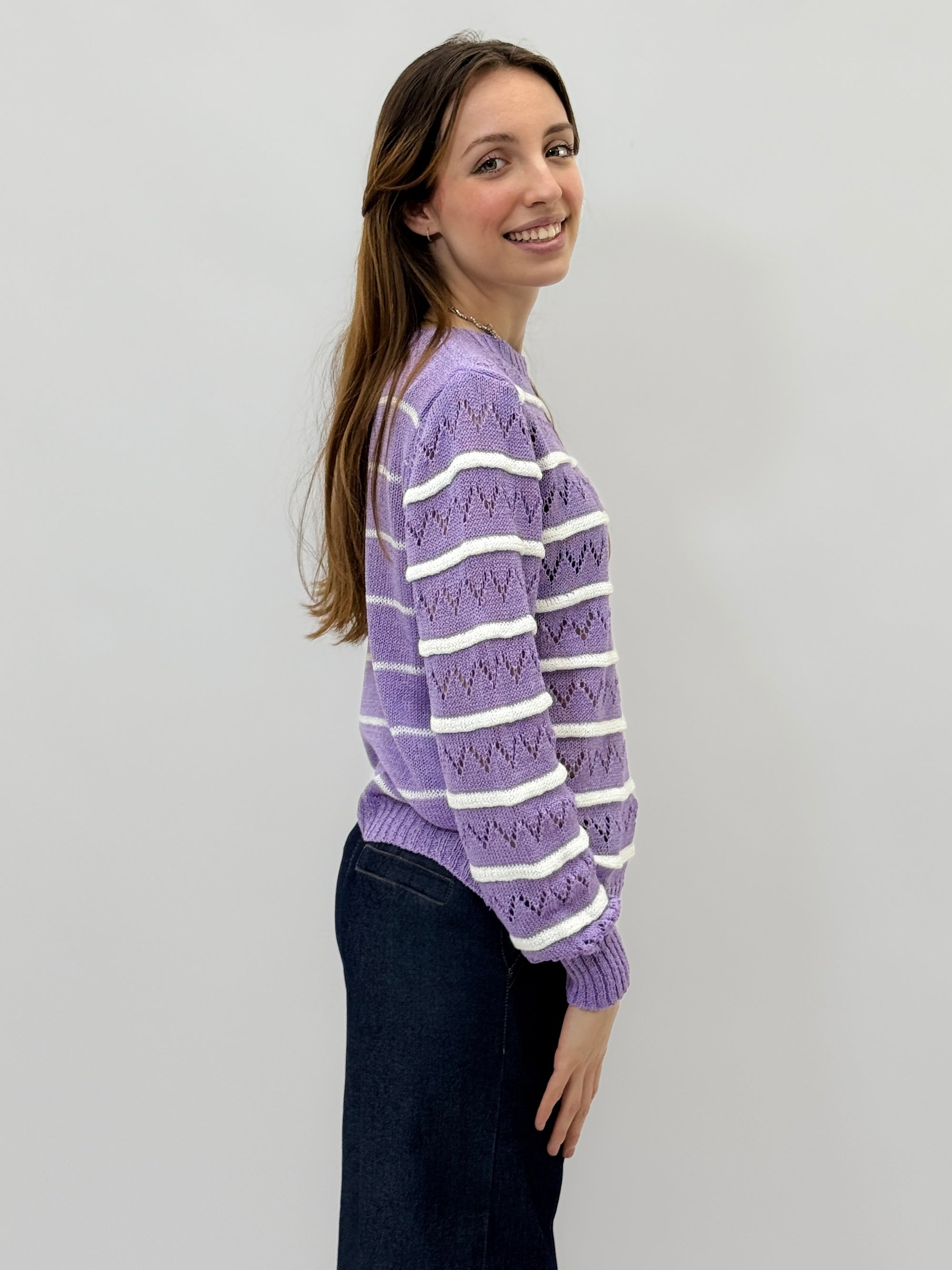 Maglia morbida con fantasia