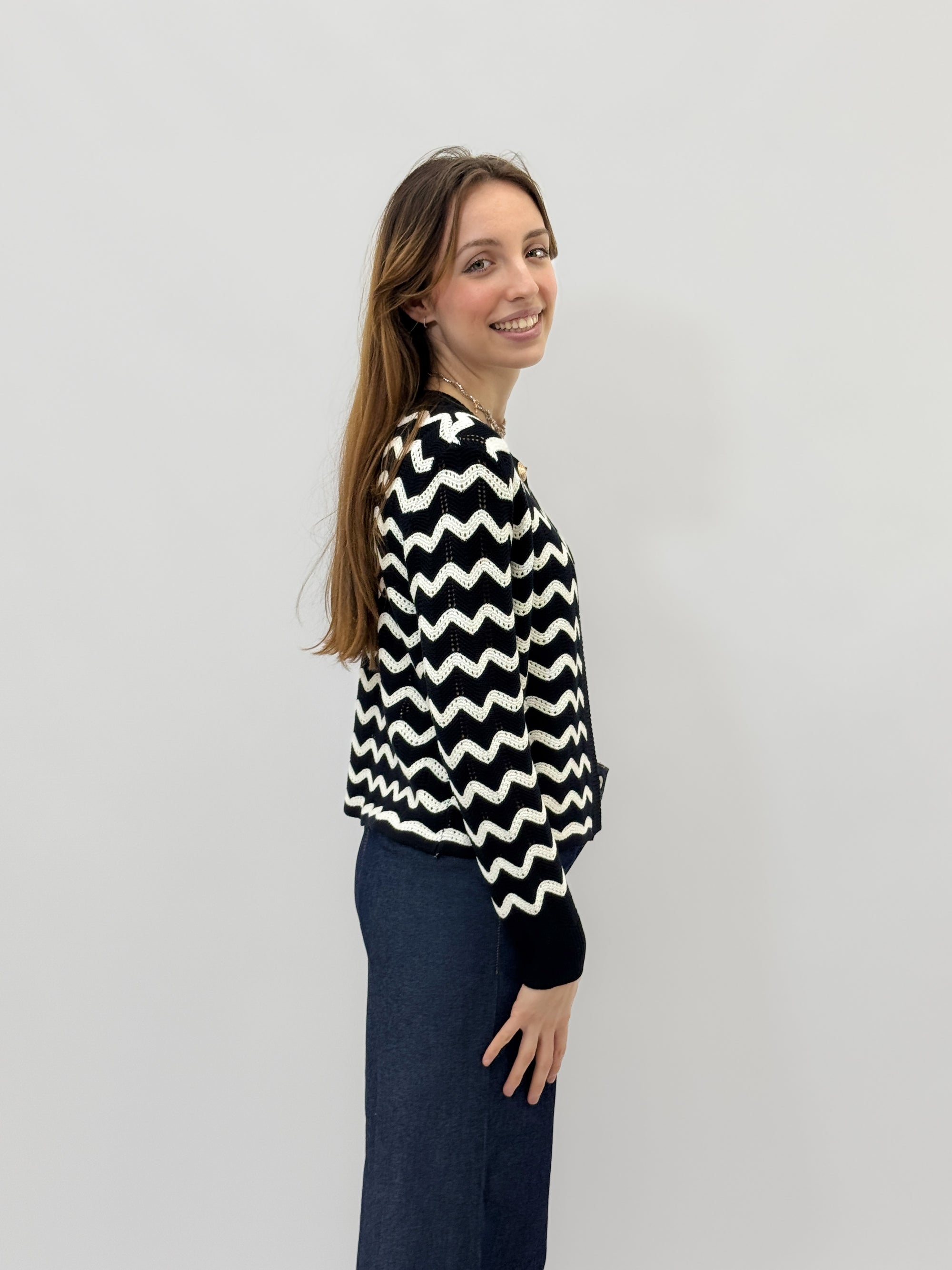 Cardigan con bottone