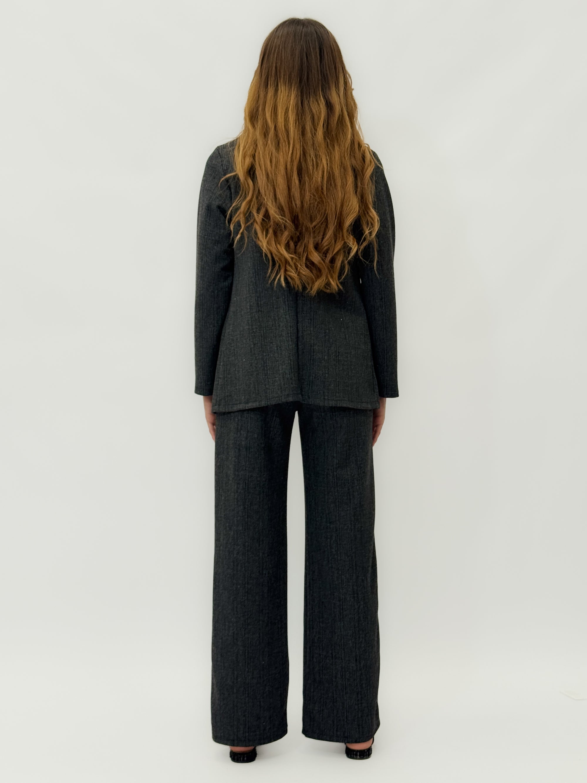 Pantaloni a palazzo con dettagli strass