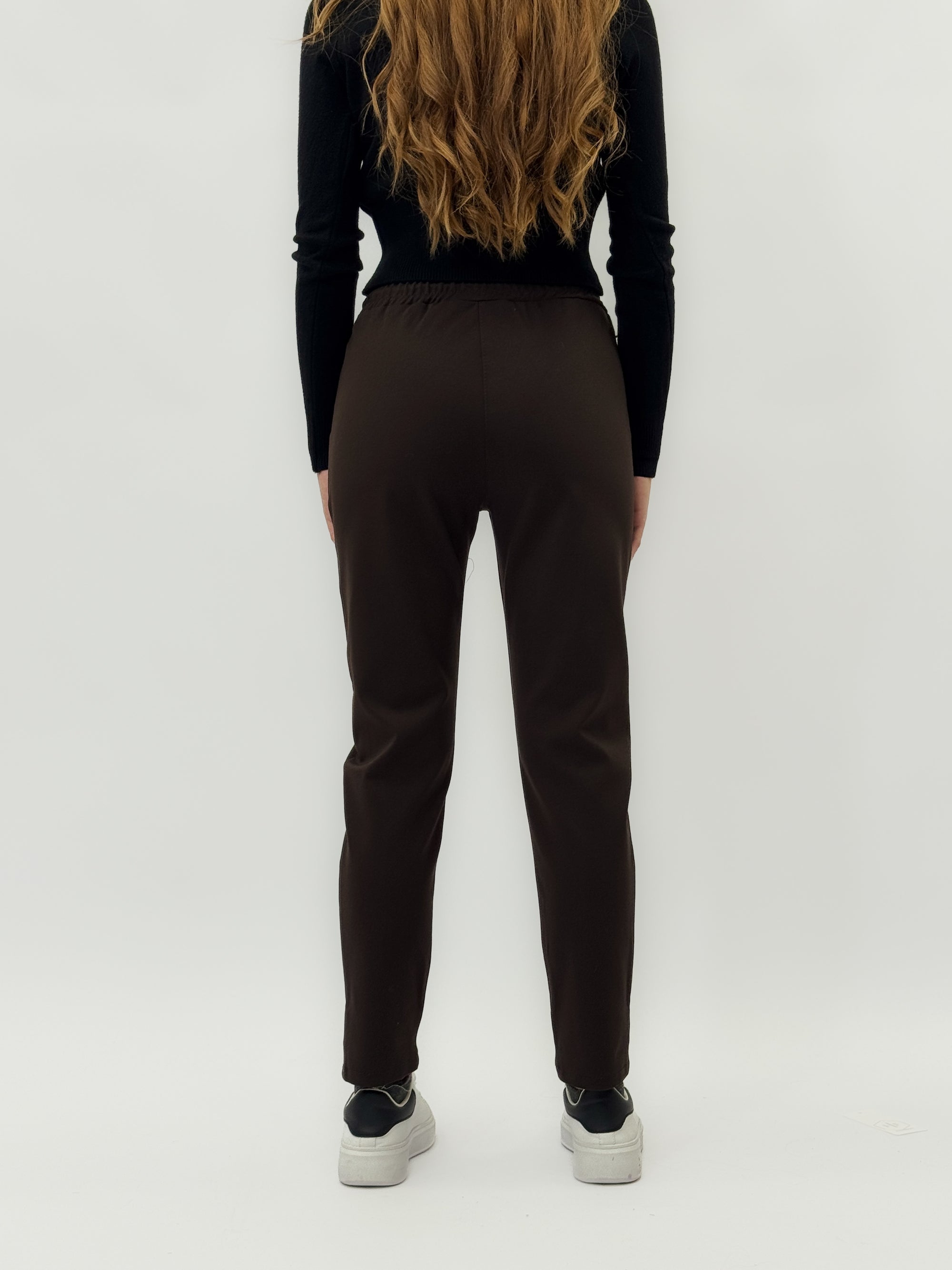 Pantaloni in punto milano elasticizzato