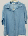 Camicia leggera in lino con manica regolabile