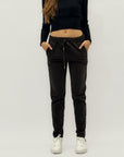Pantaloni in velluto con laccio