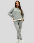 Tuta Donna in Cotone con Felpa e Pantaloni Jogger