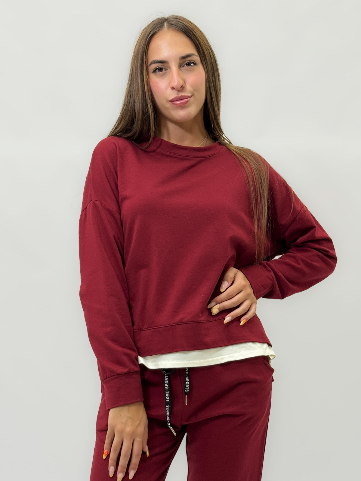 Tuta Donna in Cotone con Felpa e Pantaloni Jogger
