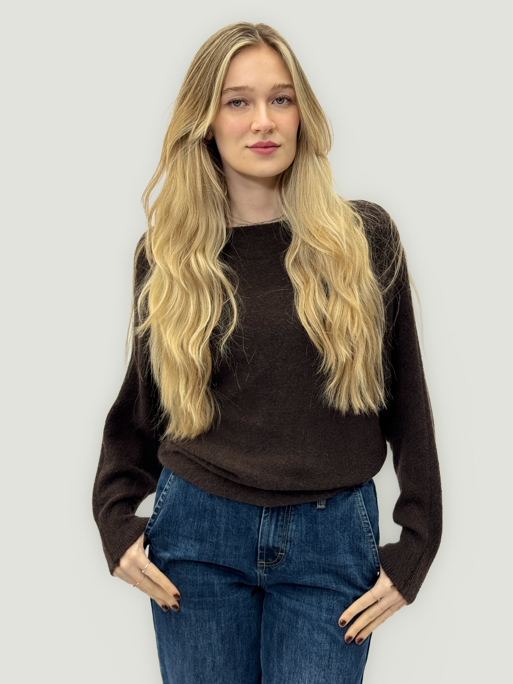 Maglia Morbida Reversibile con Bottoni Dorati