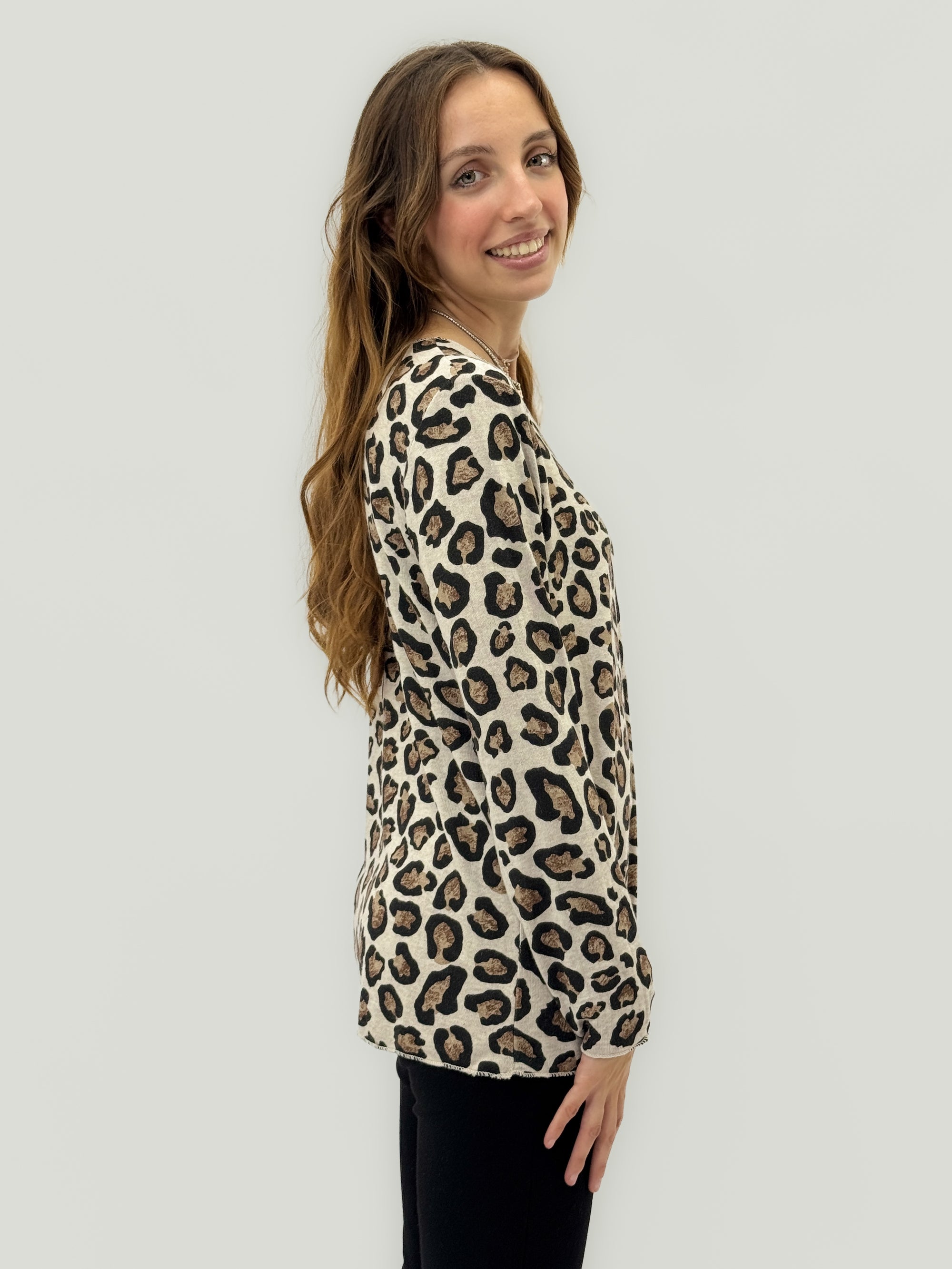Maglia morbida maculata misto lana