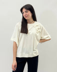 Maglia taglia comoda con fiocchi
