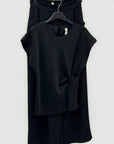 Completo fluido due pezzi con top e pantalone palazzo