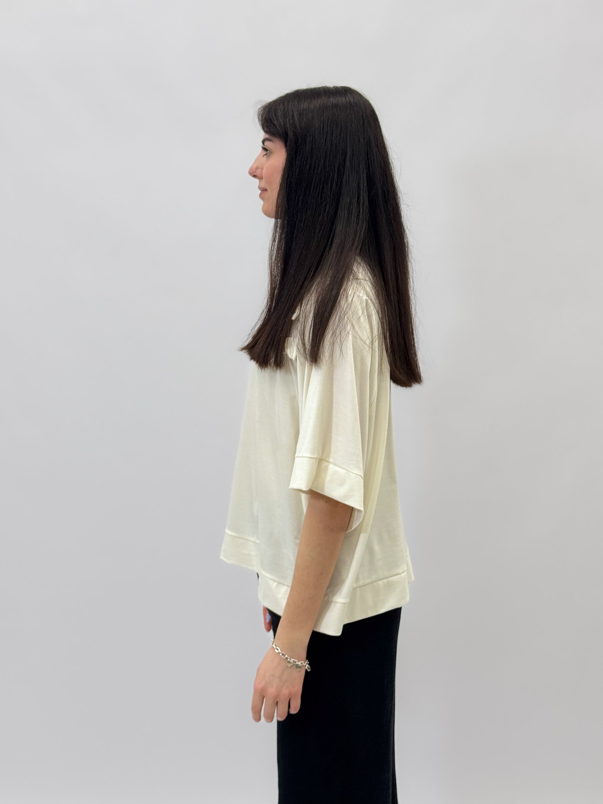 Maglia taglia comoda con fiocchi
