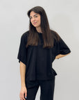 Maglia taglia comoda con fiocchi