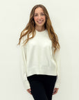 Maglione grigio con applicazioni gioiello – Girocollo e polsini decorati