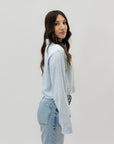 Camicia crop a righe