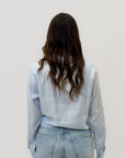 Camicia crop a righe