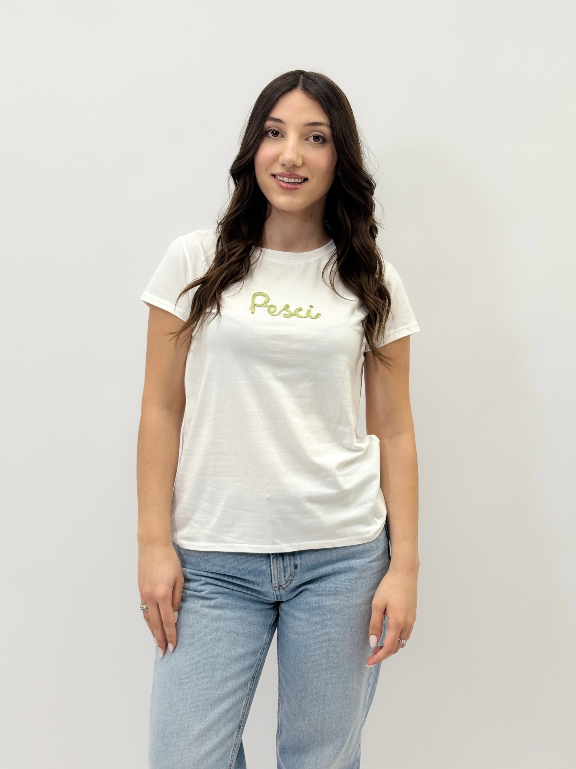 T-shirt in cotone con segno zodiacale