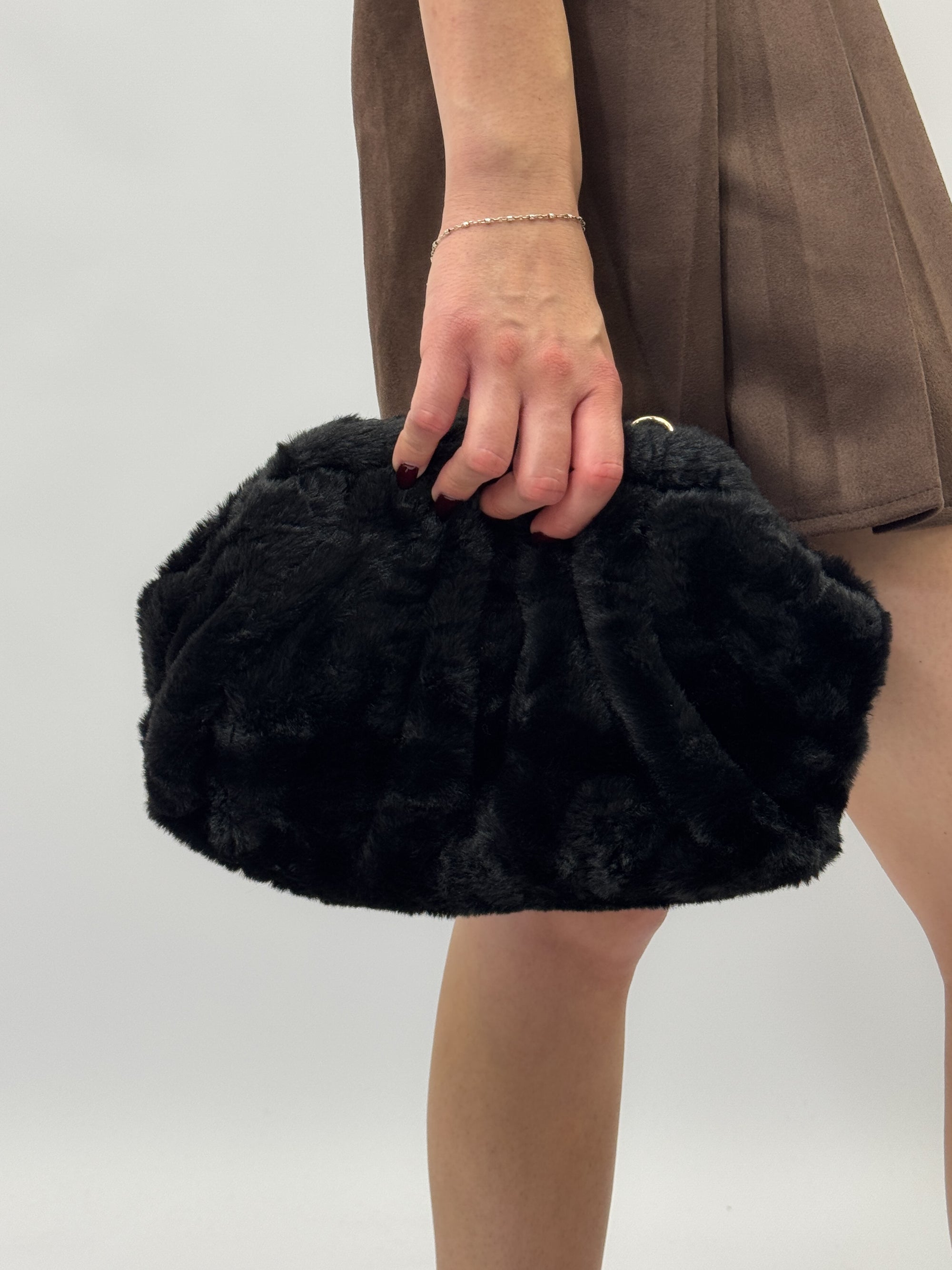 Clutch in ecopelliccia