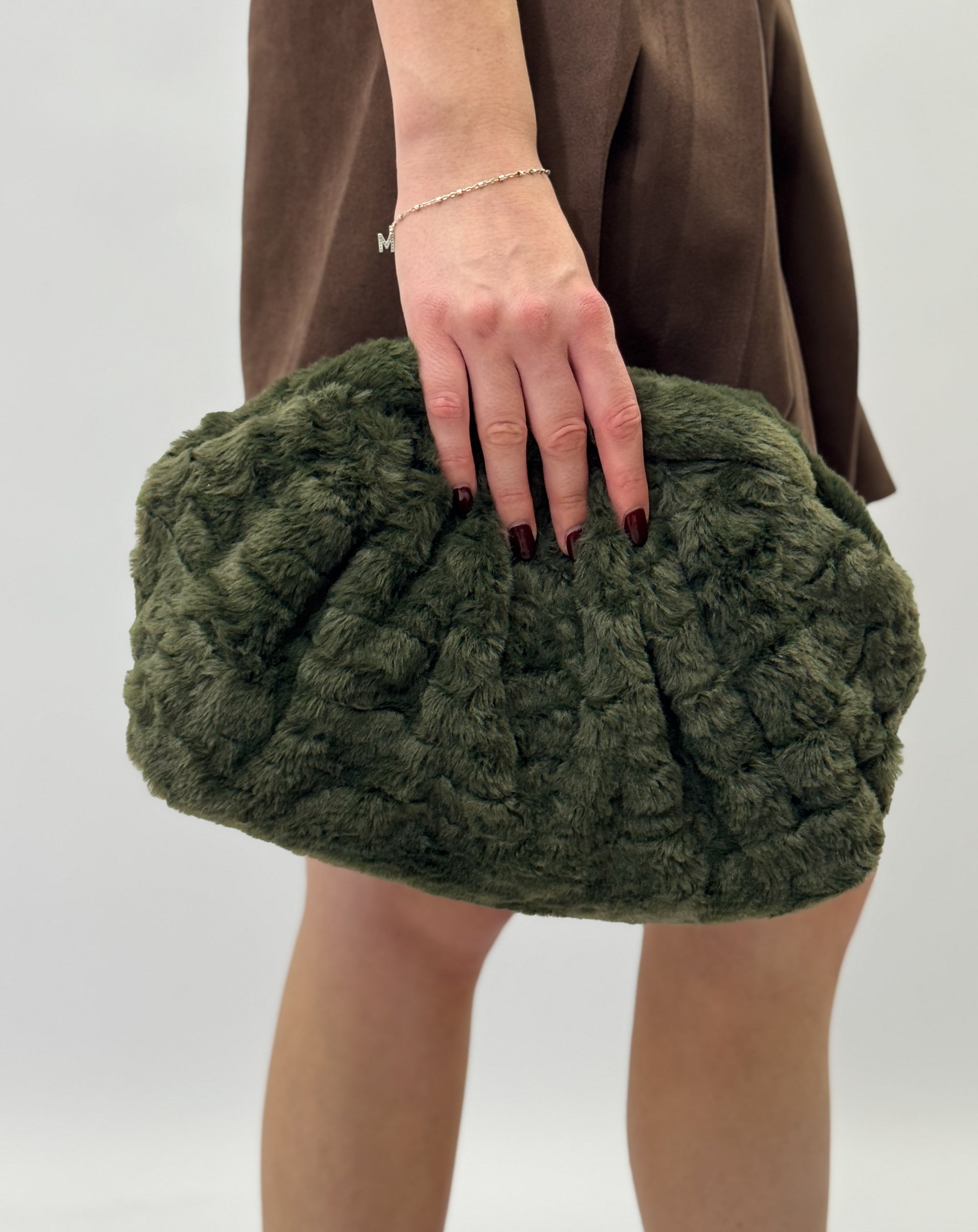 Clutch in ecopelliccia