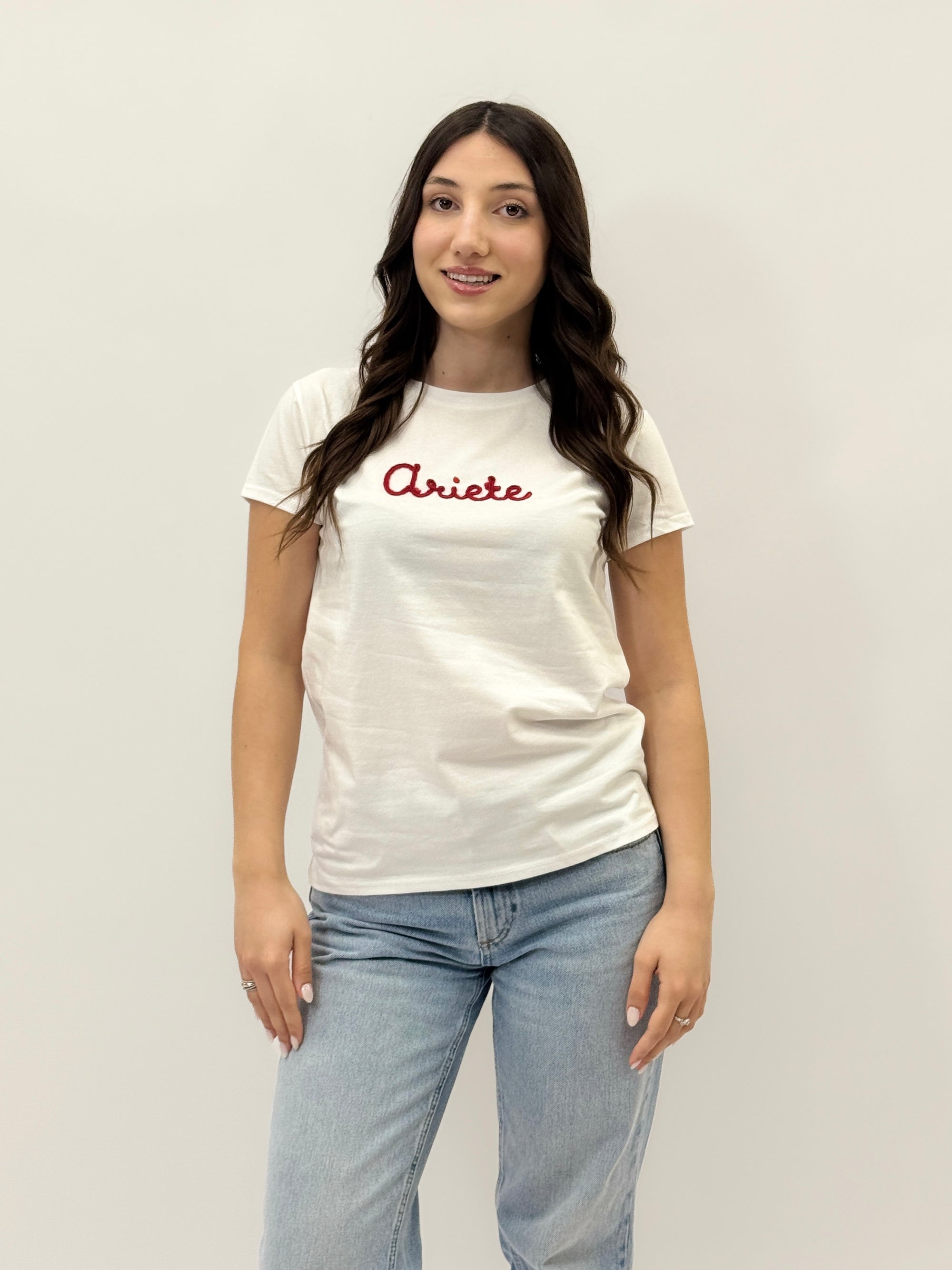 T-shirt in cotone con segno zodiacale