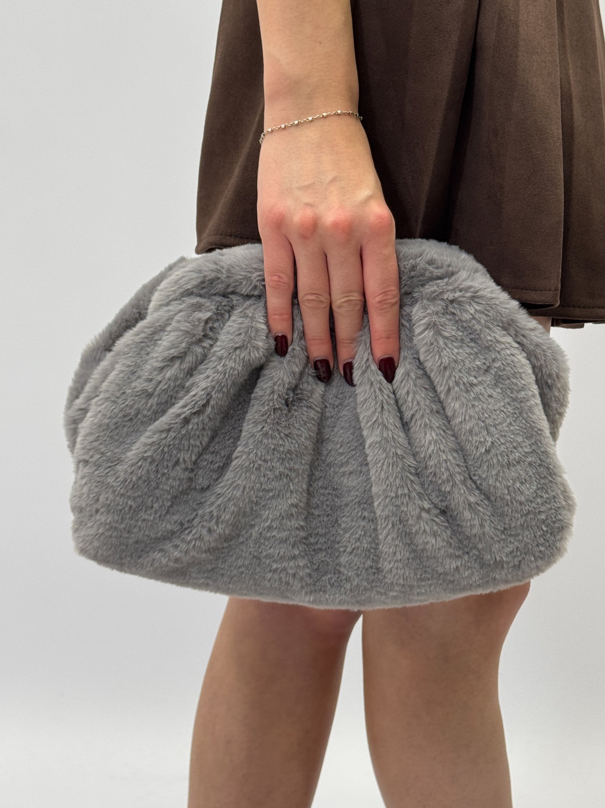 Clutch in ecopelliccia