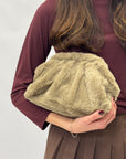 Clutch in ecopelliccia