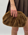 Clutch in ecopelliccia